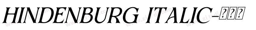 HINDENBURG ITALIC字体转换 HINDENBURG ITALIC字体转换